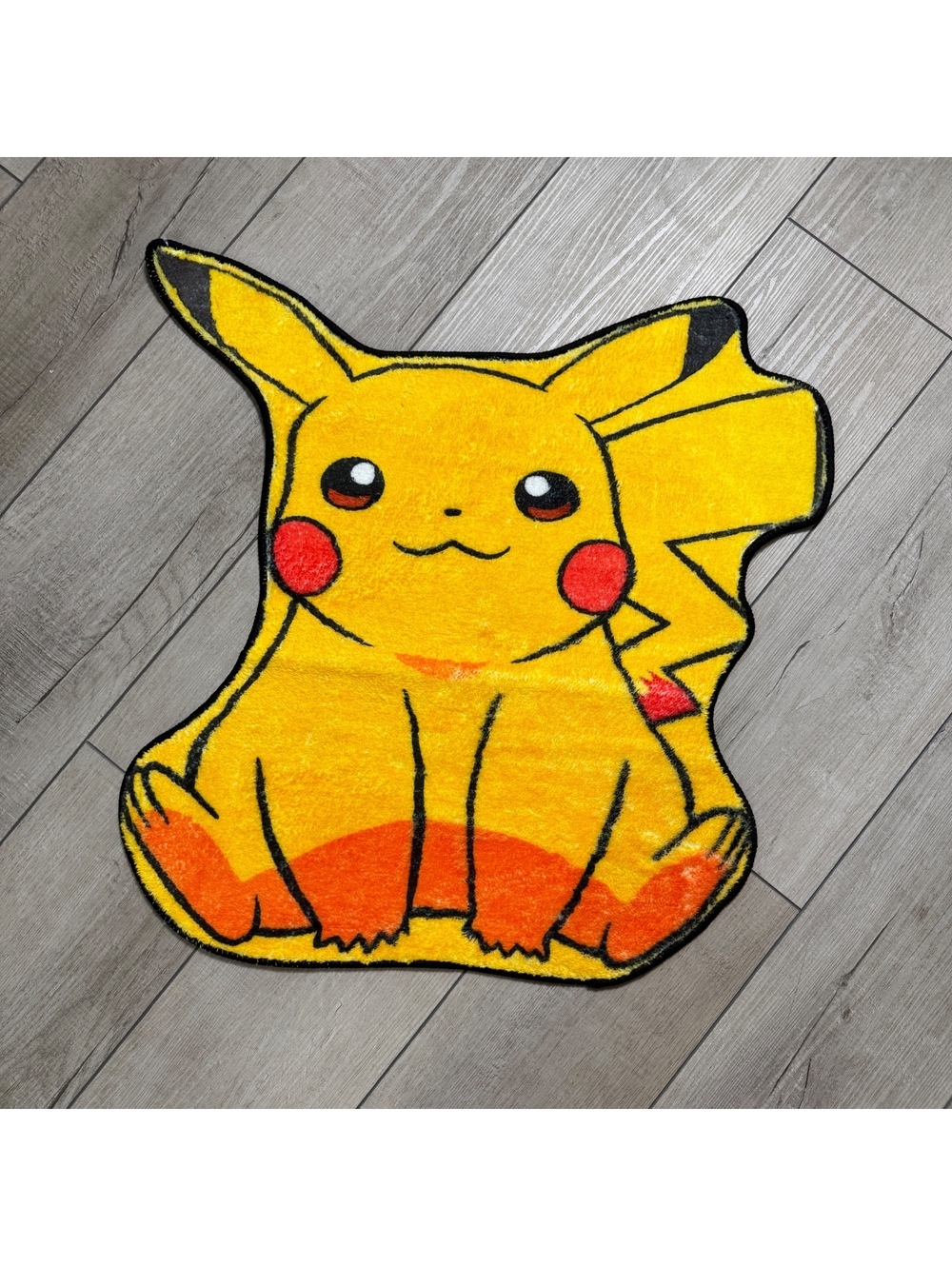 Pokemon Pikachu Yellow Electric Rug 22" Anime Gamer Y2K Plush Floor Mat Decor